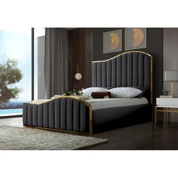Winforce Hotel Homestay King Size Rattan Wooden Frame Bedroom Bed Furniture