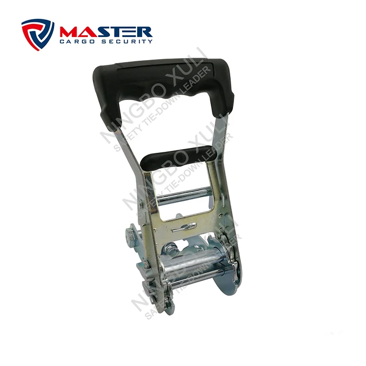 
50mmx5000kgs Ratchet Buckle Medium Wide Soft Rubber Handle for Cargo Lashing 