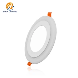 Zhongshan BIHUA Indoor Ceiling Home Office 3w 6w 12w 18w Round Square Recessed RGB Led Panel Light