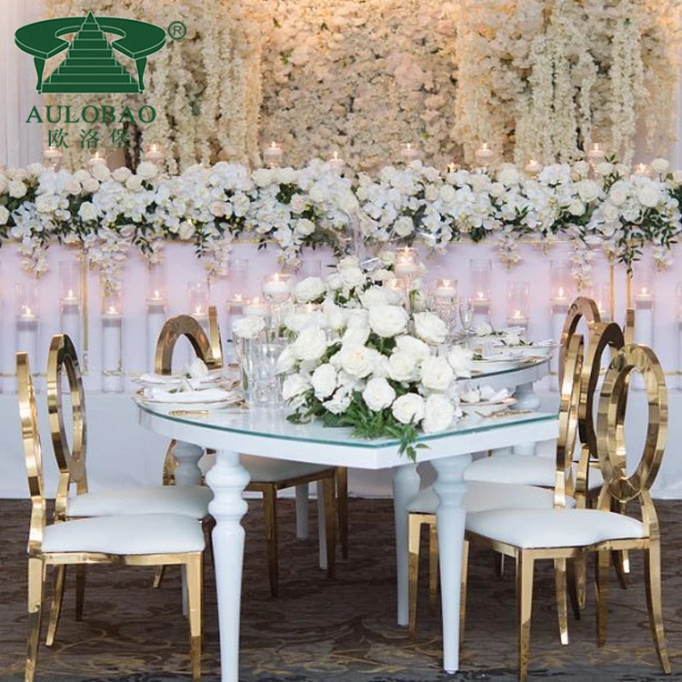 Reasonable price metal legs stainless steel frame half round dining table