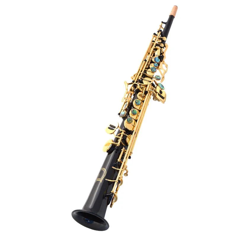 Sax профессиональный черный никель золотой лак хорошее качество ветровой инструмент сопрано саксофон горячая