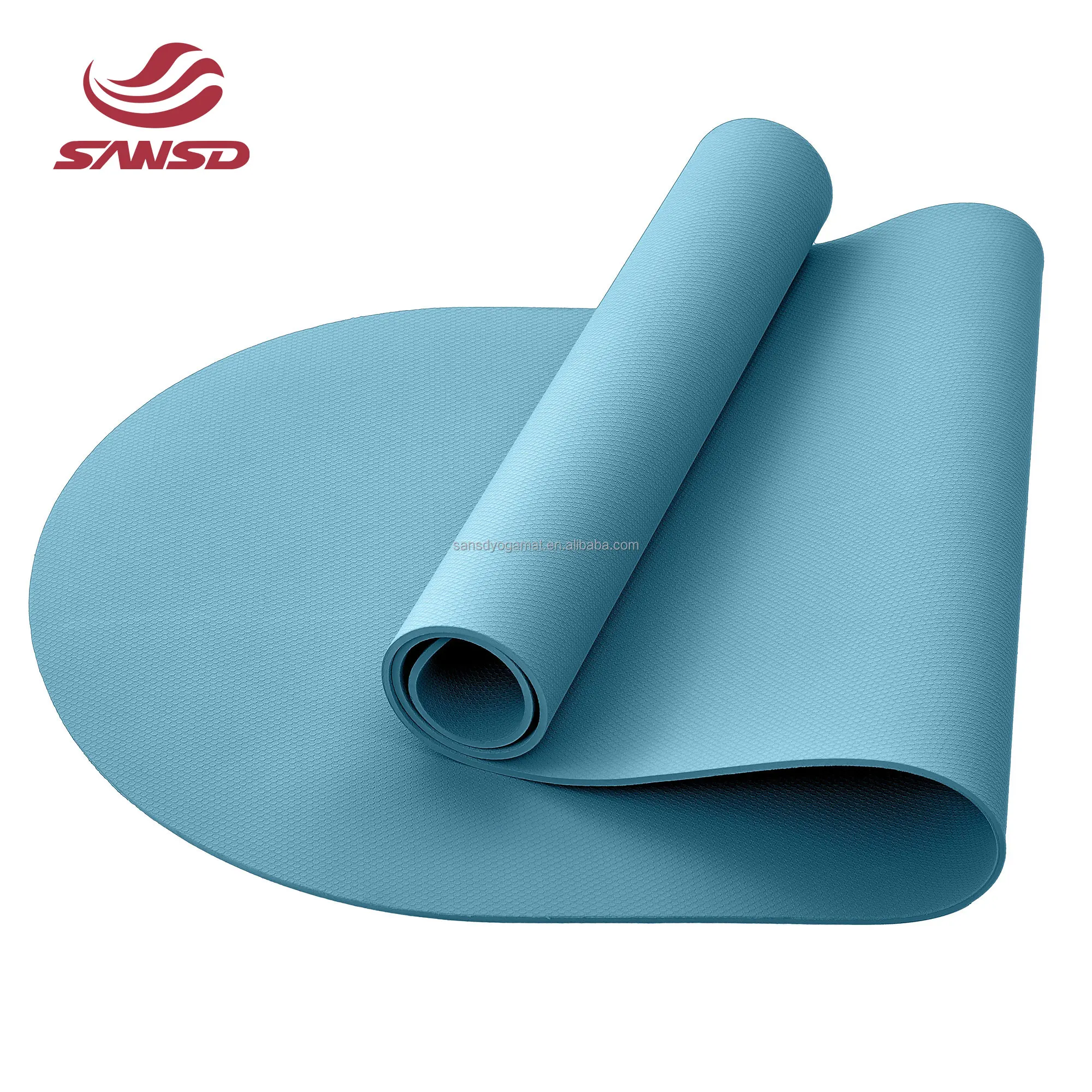 Sansd Special Patterns Custom Logo Eco Friendly Light Weight Wholesale Price Travel Folding Color Easy Foldable Tpe Yoga Mat
