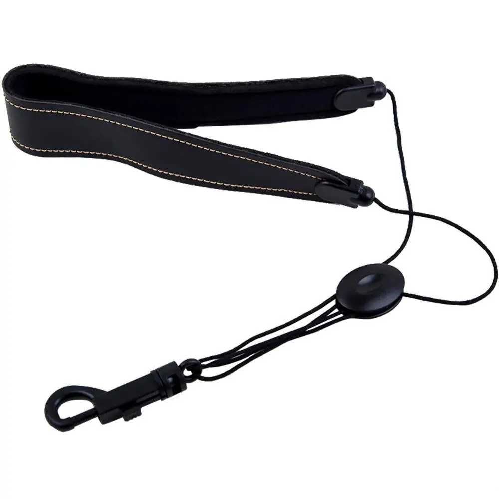Adjustable Saxophone Sax Belt High Quality Leather Nylon Padded Neck Strap with Hook Clasp