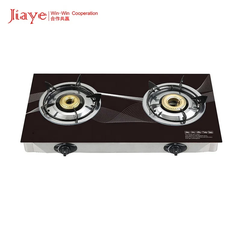 Best Selling Home Kitchen Cooking Ware food Product Cooking Utensil Ceramic Plate Table top Gas Stove 2 burner colorful Gas Hobs