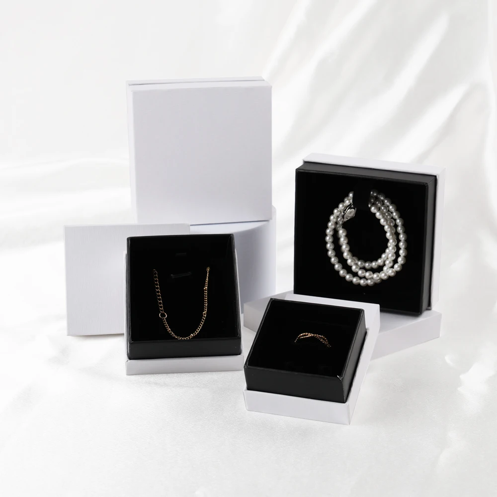 Luxury 2mm white Custom Logo Reusable Paper Box for Jewelry Watches Shipping-Eco-Friendly Gift Container