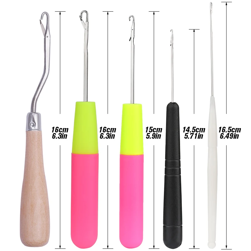 MGZ-55 5Pcs crochet needle for hair crochet hair hook custom crochet hair needles set