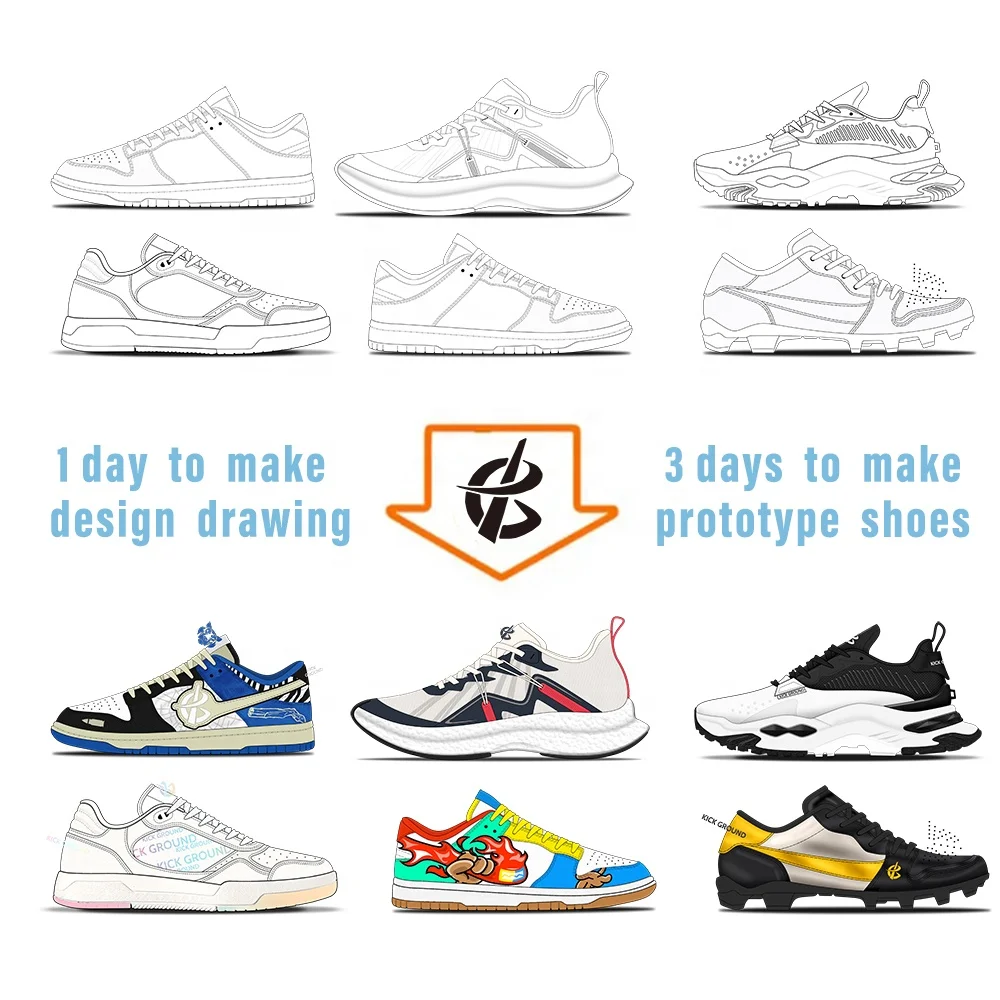 Kick Ground New Walking Shoes Wholesale Fashion Custom Sneakers Comfortable Running Men Outdoor Sport Custom Shoes