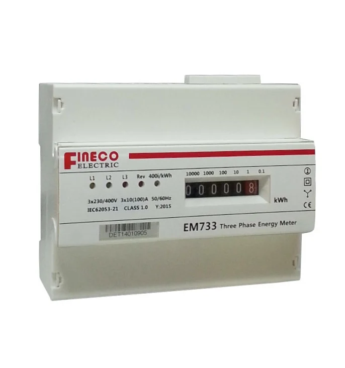 EM733 3*230/400V 100A three phase analog energy meter install electric meter