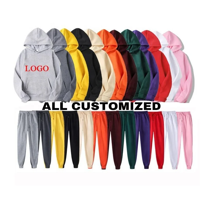 CHS0001 man woman casual sport clothes Blank Jogger Suit Training men set Tracksuits Unisex Sweatpants Hoodie Suites