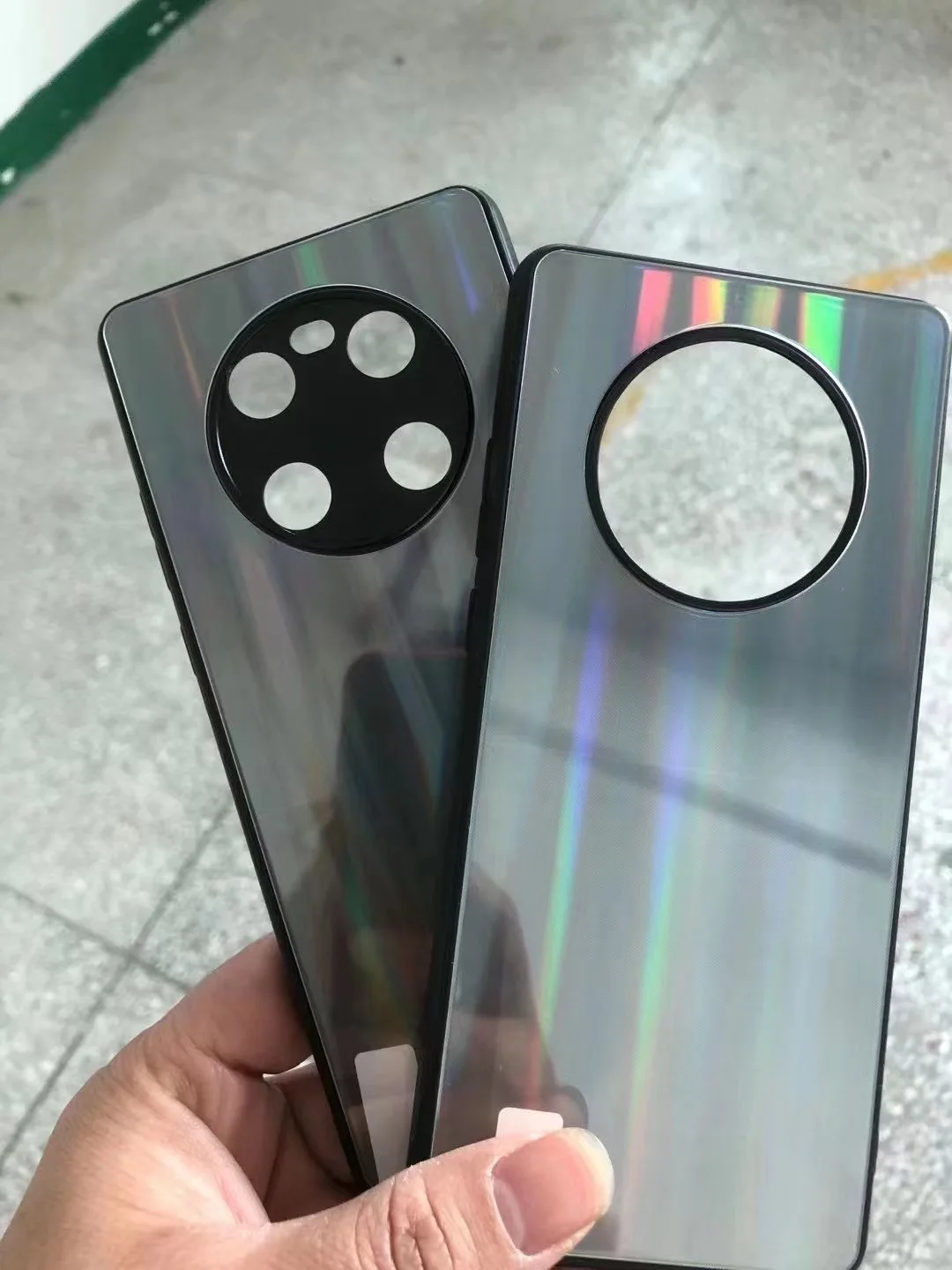 Sublimation Phone Accessories 2D Blank Print Mobile Case With Aurora Glass Screen Protector for iPhone x xr xs 11 12 13 pro max