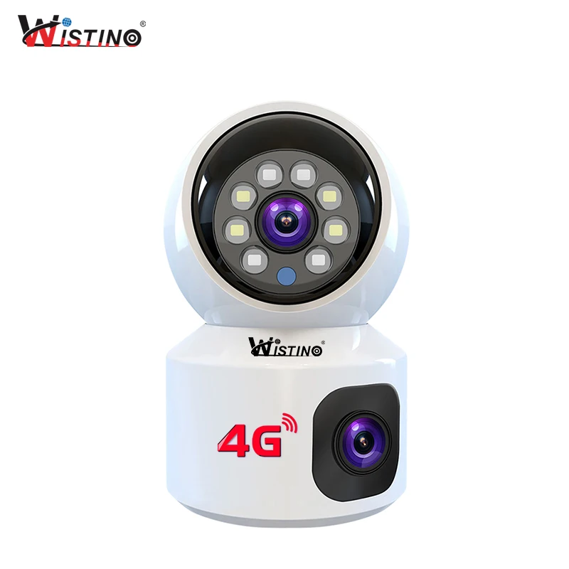 Wistino V380 Pro Ip Cctv 4MP 4g Sim Card Ptz CCTV Camera Auto Tracking IP66 Indoor 2K colorful IR Night Vision 4g Cctv