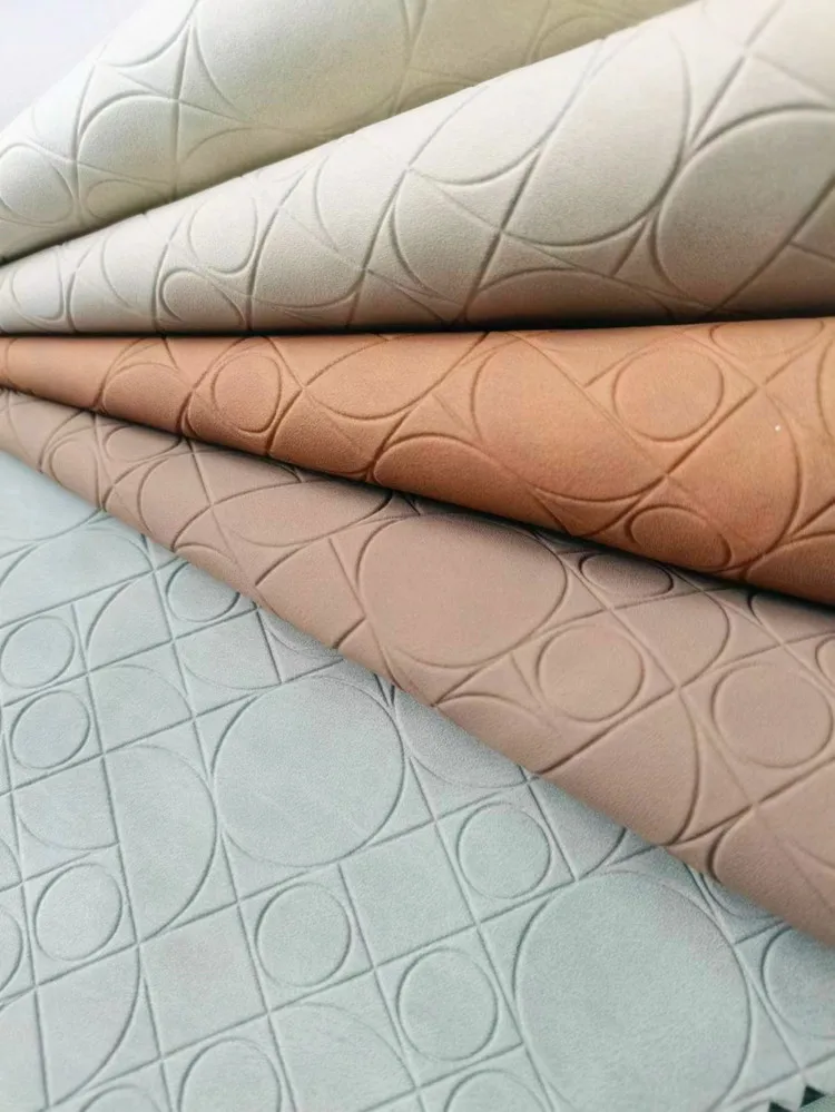 New Product Double Color Classic Pattern PVC Leather For Car Seat Luggage Leather