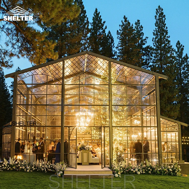 Outdoor Clear Transparent Pvc Glass Luxury Venue Reception Restaurant Church Marquee Wedding Party Frame Tents for Events