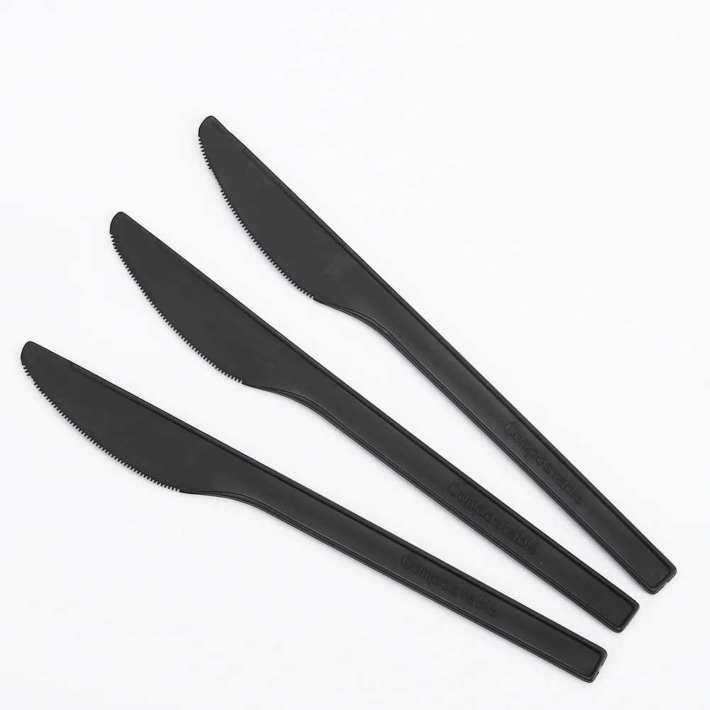 Single Use Disposable Plastic Knife Fork Spoon PLA cutlery Set For Fast Food Biodegradable Utensil