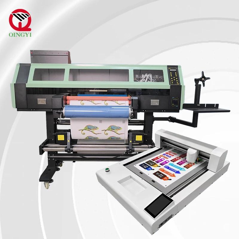 manufacturer uv printer 60cm roll to roll uv ab film printer with laminator all in one 60cm uv dtf printer