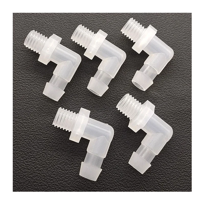 90 ELBOW Plastic Hose Barb Fitting Elbow 10mm Barb x M12 Splicer Mender Union Adapter Hose Fitting