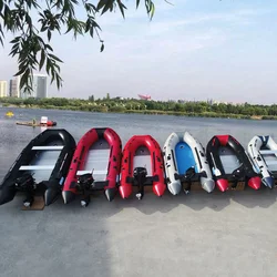 380*175cm 7 person inflatable rubber horus water rescue motor boat with aluminum floor