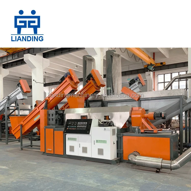 High Productivity  Squeeze Waste  PP PE Film Recycling Plastic Film Bottles  Machine