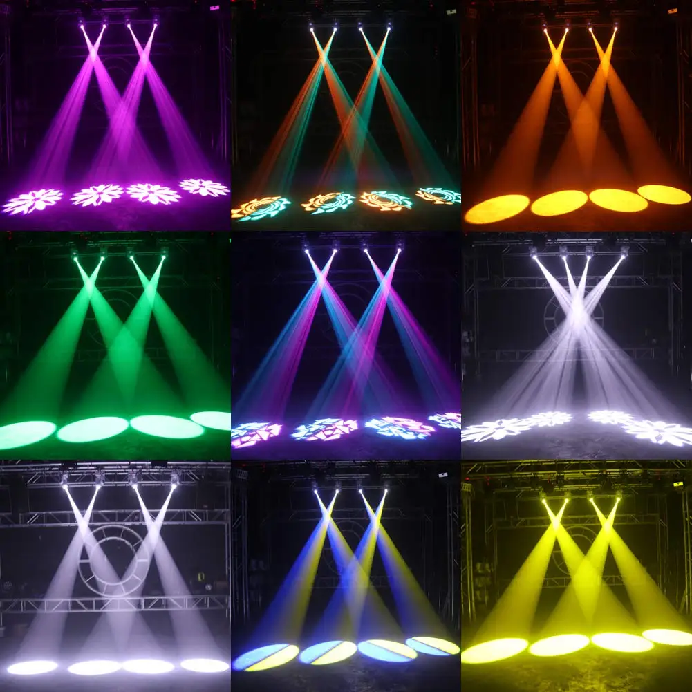  U`King 50w Gobo Black Shell Stage Light Remote Shaking Head LED DMX Dj Disco