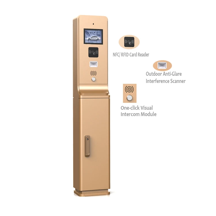 Smart Parking Lot Car Parking System RFID Access Control Automatic Self Parking Payment Kiosk With Card Reader Printer Scanner