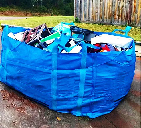 PP woven flexible fabric bulk big bag  construction waste collection skip bag tonne bag is ideal for transporting waste