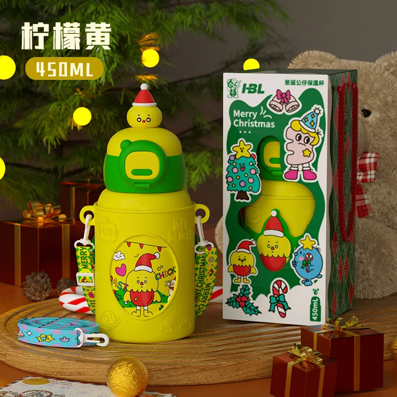 wholesale Beautiful cute bouncing lid cute cartoon 316 stainless steel vacuum cup suction cup portable kettle children