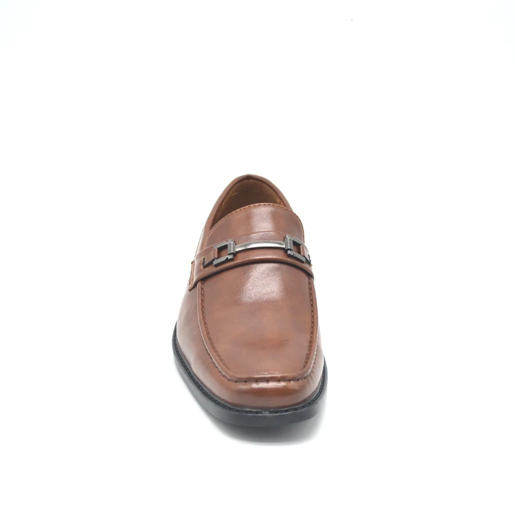 JUSTGOOD OEM Sapato Social Masculino Men Brown Leather Official Shoes
