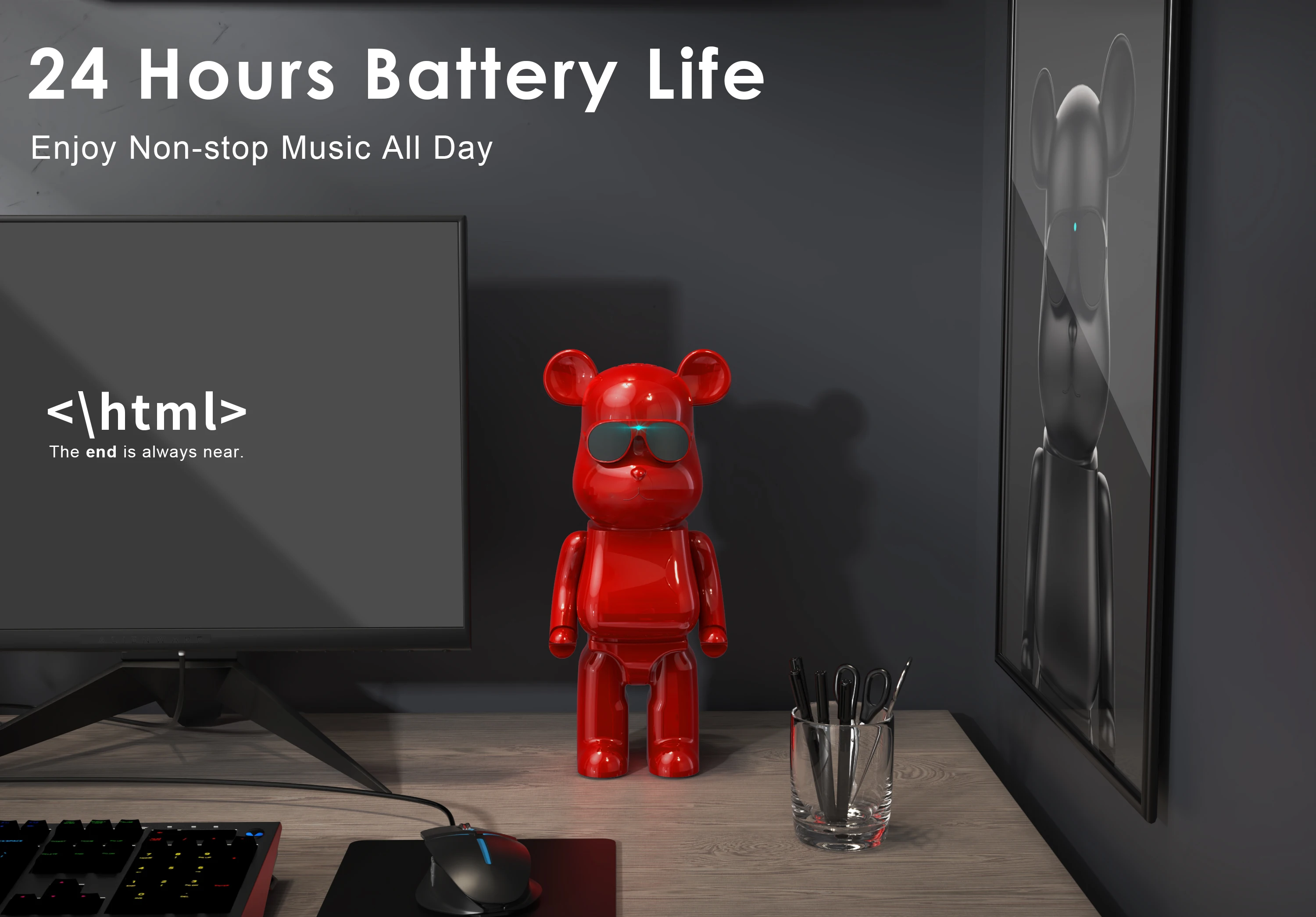 5w Led Portable bear toy brick  Speaker Party Outdoor Multi Colorful Wireless Bt 5.0 B1 BEAR Hot Sale cartoon Customized Speaker