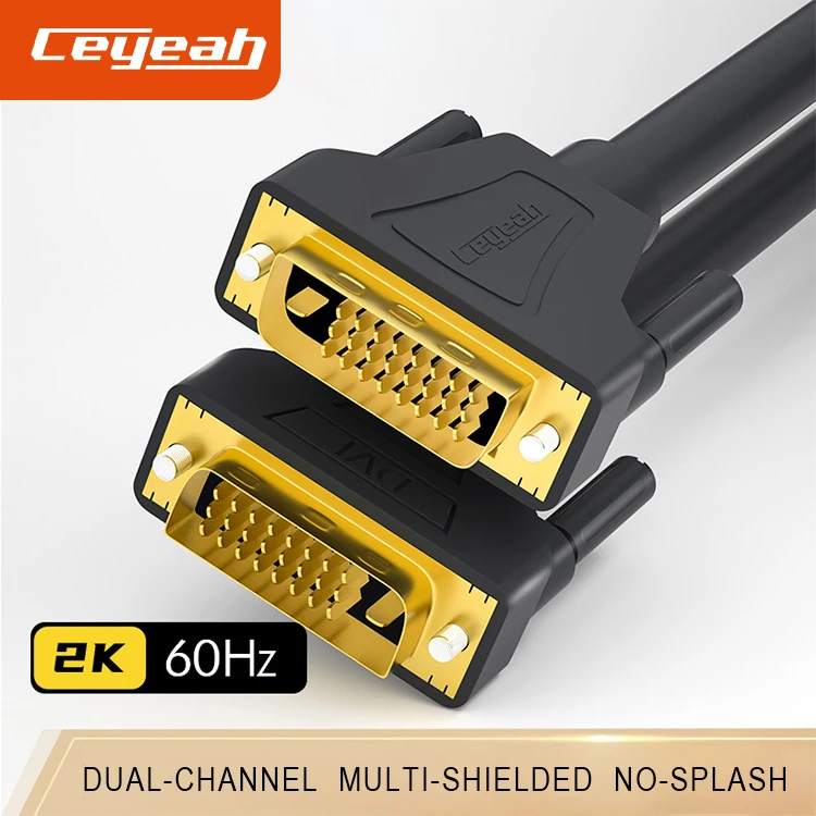 24+1 DVI Cable 10M 1920x1080P 2K Copper High Speed Data Copper Dual Channel Cable Computer Audio Video Data Monitor HDTV Cable