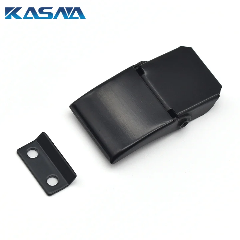 Carbon steel electroplated Black inner buckle small buckle Hasp for wooden boxes