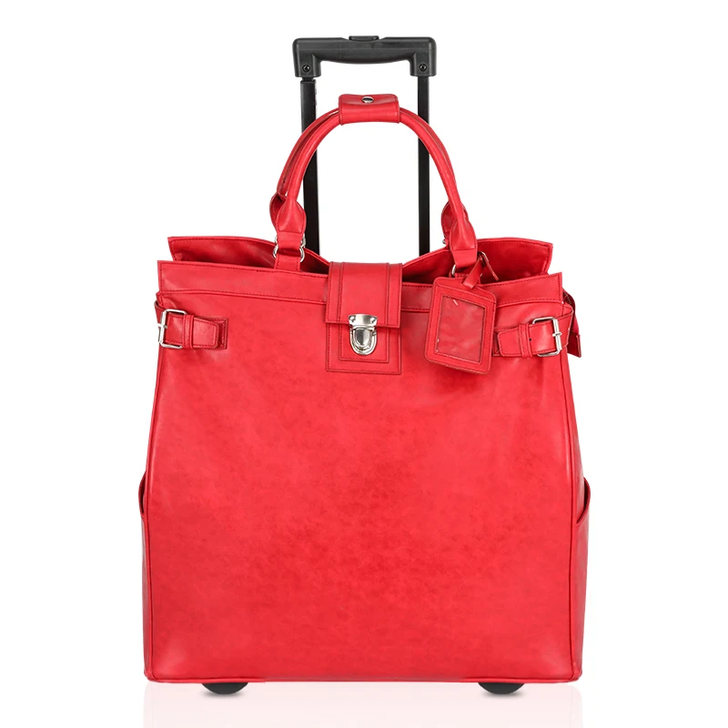 High Quality Fashion Multifunctional PU Traveling Storage Suitcase Lady Luggage Bags Travel Trolley Luggage with Wheel
