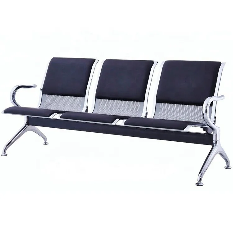 3 местный стул ожидания для зоны ожидания из нержавеющей стали для общественных больниц