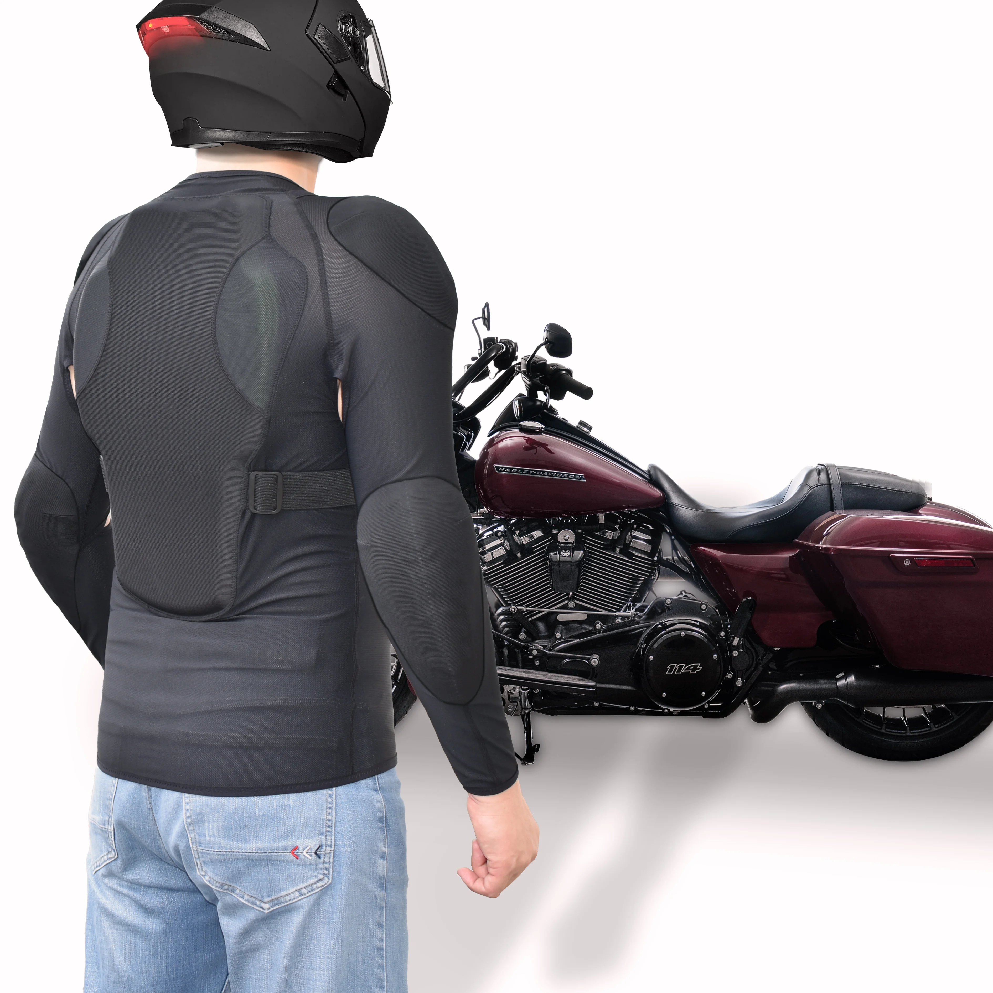 CE Level 1 LEVEL 2 Protective Motorcycle Body Armor Riding Armored Mesh Shirt With D3O  pad For All season