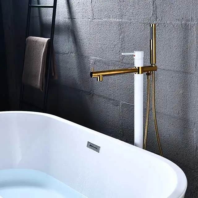 Manufacturer direct selling all copper high-grade stand waterfall bathtub faucet