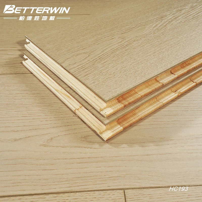 3 слоя паркет белый древесины дуба настил