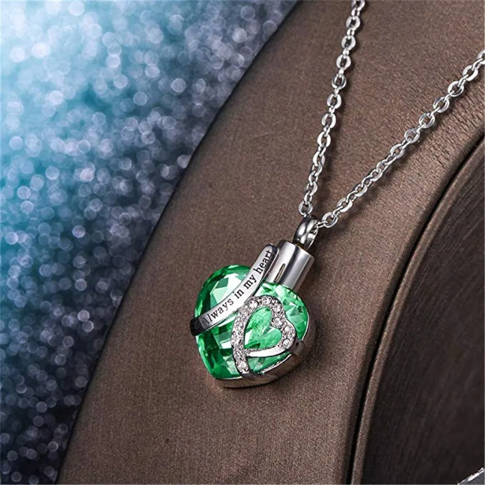 Memorial Jewelry Ashes Keepsake Pendant for Human Ash Holder Stainless Steel Cremation Urn Necklace