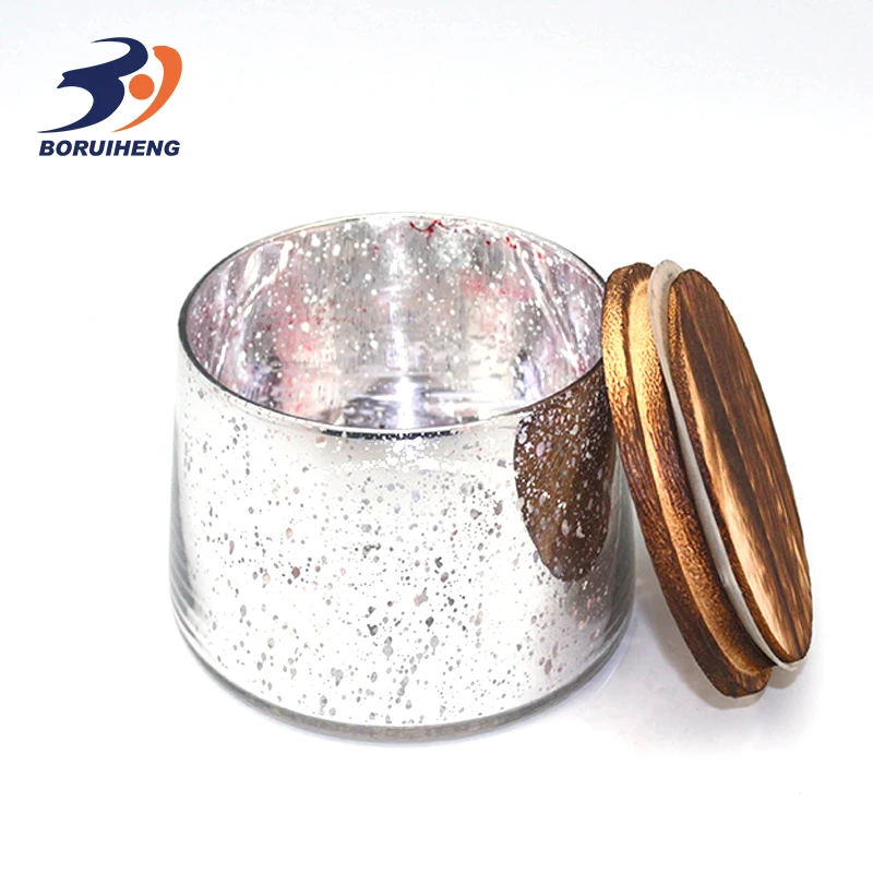 Оптовая продажа красный Меркурий стеклянная свеча банка с крышкой