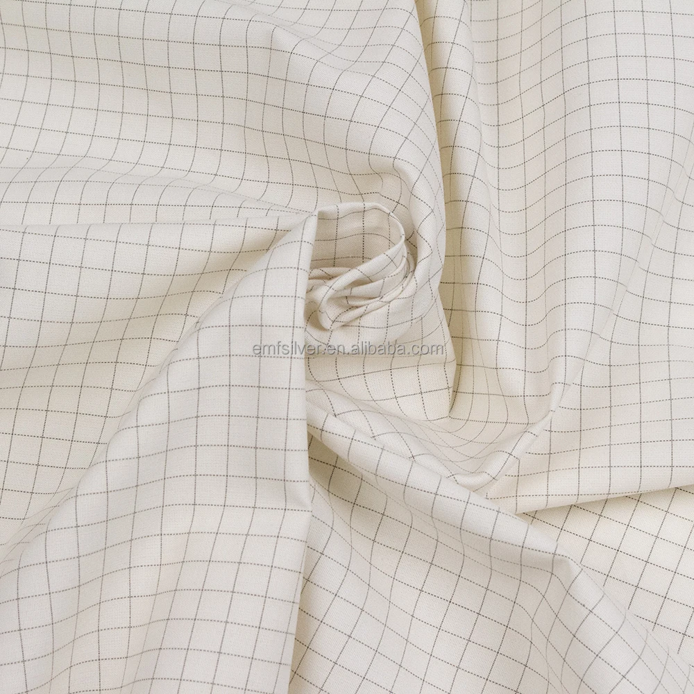 Экранирующая заземляющая ткань EMF Серебряное волокно проводящая для заземляющего листа