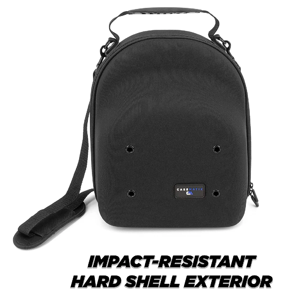 EVA Hat Travel Case for up to 6 Baseball hats With Hard Shell Exterior, Adjustable Shoulder Strap and  Carry Handle