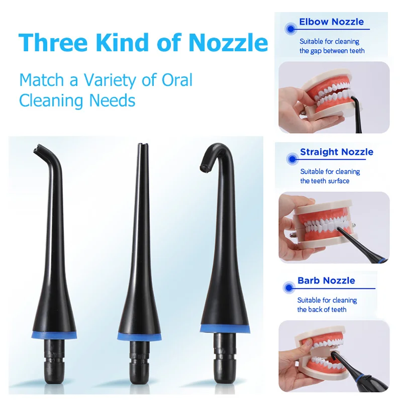 Cordless Water Flosser with 3 nozzles Portable Oral Irrigator Dental Flosser With Teeth Cleaning