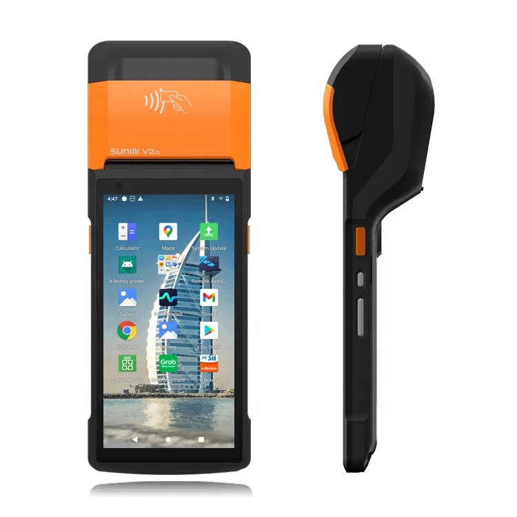 Sunmi V2s Android Pos система терминал портативный торговый автомат с кредитной картой платежная