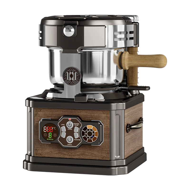 Wingkwong Vintage Home Coffee Roaster Precise Temperature Control Cocoa Bean Roaster Retro Low Noise Coffee Roasting Machines