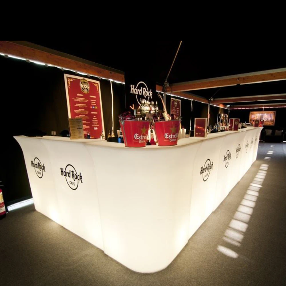 battery powered no fold portable illuminated led bar furniture,light up led counter bar