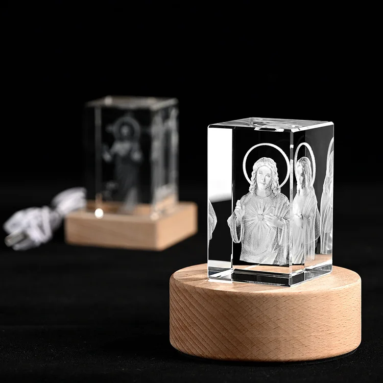 Honor of crystal New Design glass cube 3d laser engraving custom 3d laser crystal crafts crystal cube souvenir