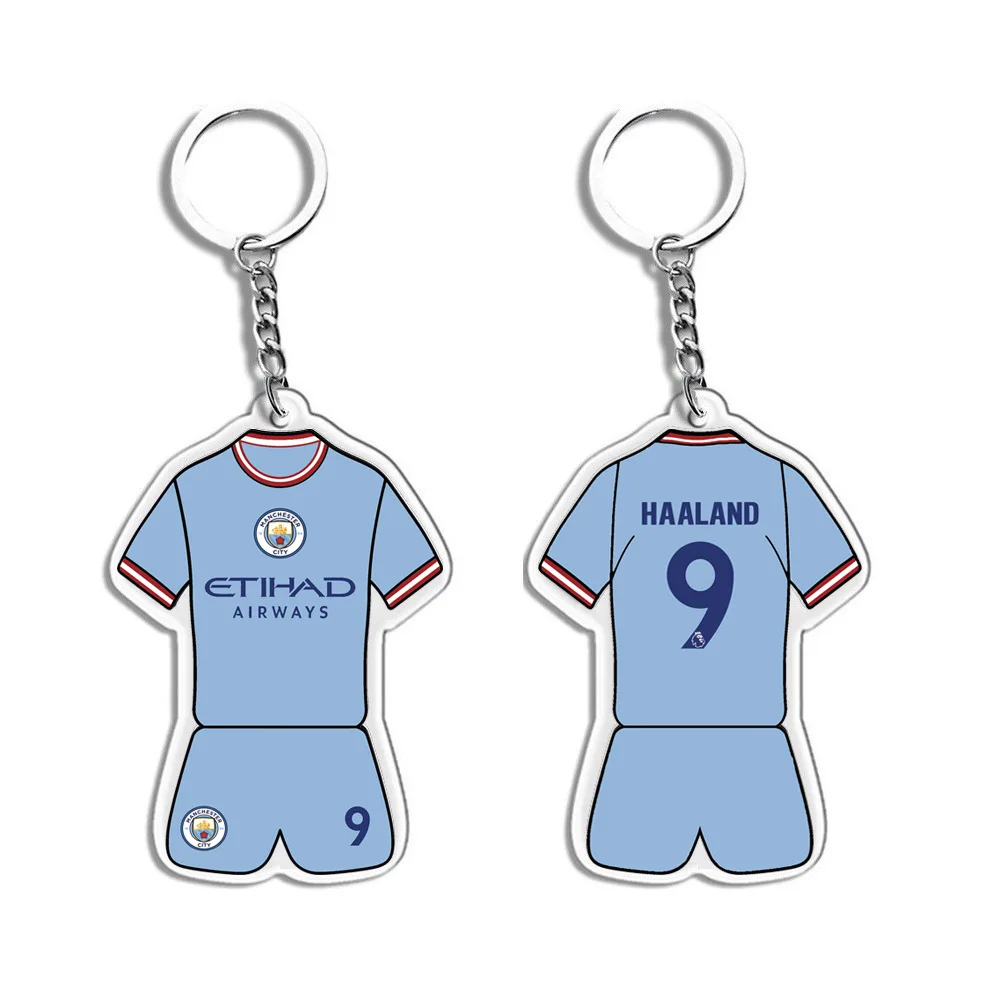 Soccer Club Acrylic Keychain Pendant Souvenir Soccer Football Star Jersey Keychain Sports Small Gift Messi Ronaldo Neymar Yamal