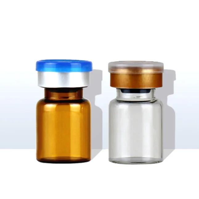 Customs design 3-20ml glass material injection vials dry powder liquid flip cap bottle