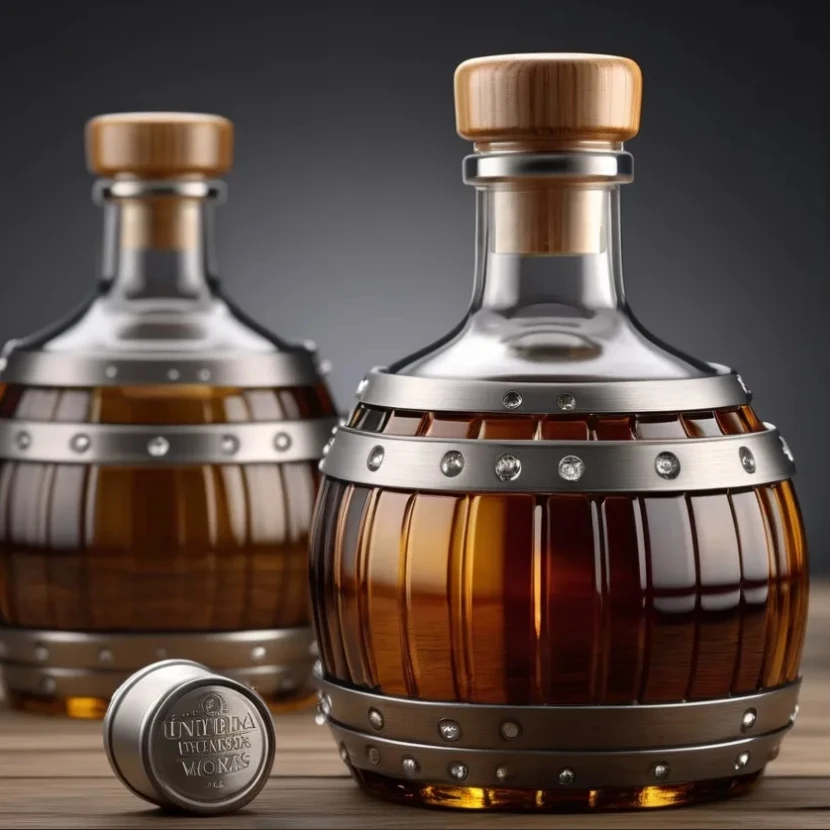 Роскошный спирт Водка Виски виски бренди Ром Вино стеклянная бутылка 500 мл 700 1000 с крышкой