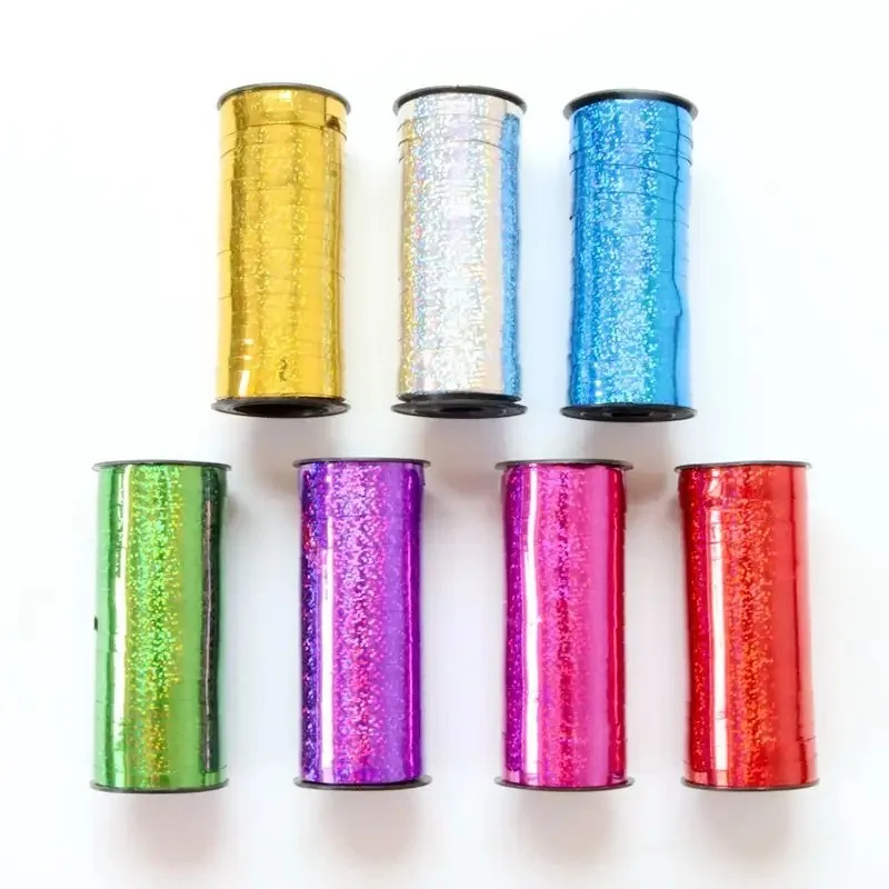 100-Yard Long Tube Laser Ribbon Cake Rope Balloon Tie Festive Party Streamer & Confetti for Celebrations