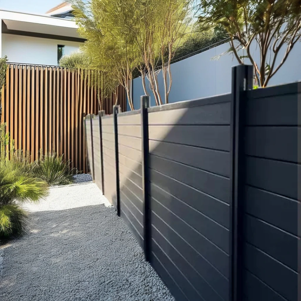 Hot Sale Composite Wood Fluted Fence Decoration Fence Board WPC Garden Privacy Fence Panel Outdoor