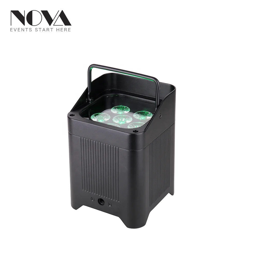 NOVA light 6*18W Uplights Battery Wireless Backdrop RGBWA+UV Wedding Party Dj Lights Stage Par Wireless Uplights With Case